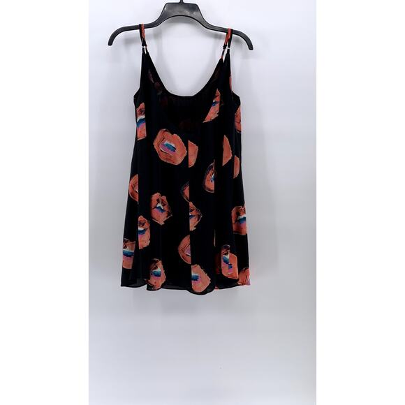 BUDDY LOVE Women's Black-Red Lip Print Melanie Scoop-Neck A-Line Mini Dress SZ S - Picture 2 of 10